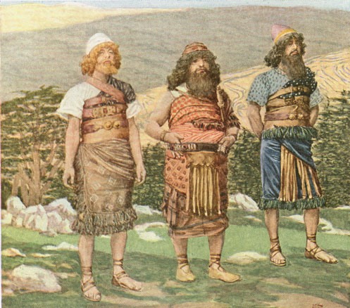 Shem,_Ham_and_Japheth Noe fiai _james Tissot illiusztrációja, 1904.jpg