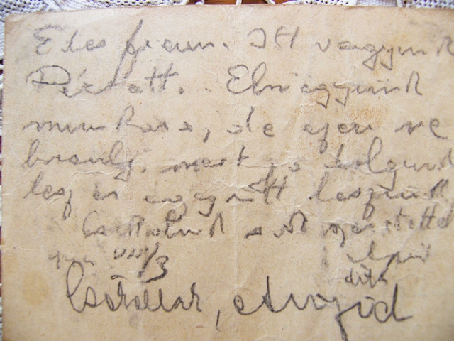 Vidor György apjának utolsó levele a gettóból