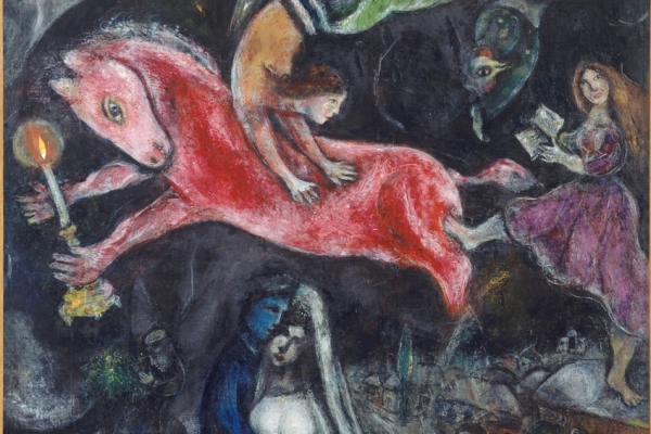 Marc Chagall A vörös ló (részlet)