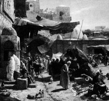 Jaffa út  festmény Gustav Bauerngfeind 1890.jpg