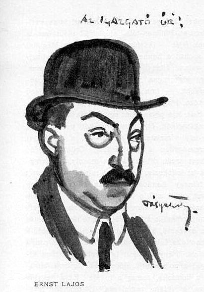 Pólya_Tibor_karikaturája_Ernst_Lajosról_1915