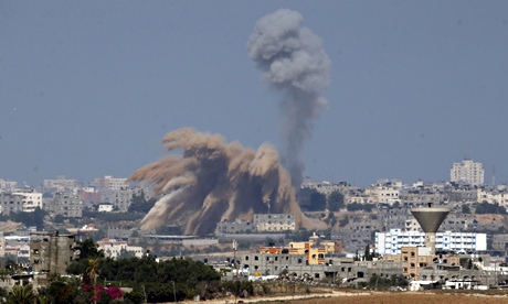 Israeli air strike in the northern Gaza Strip