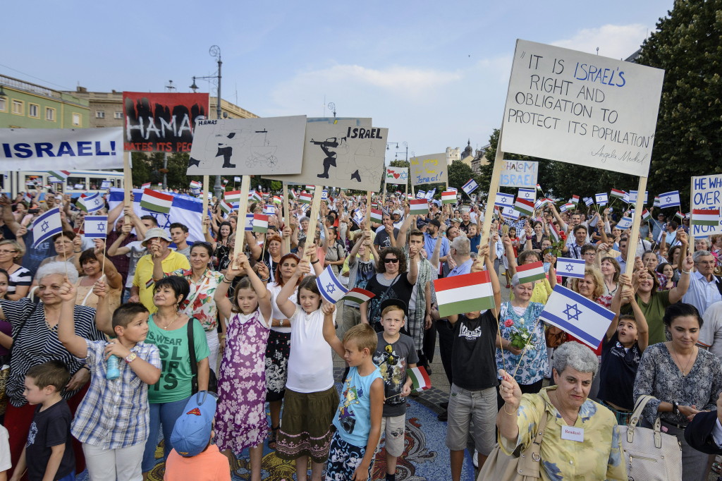 Izrael melletti demonstráció Debrecenben