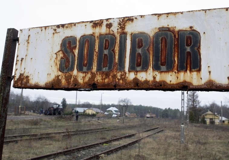 A view of the Sobibor train station in Poland