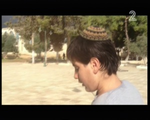 Jeruzsálem Shahar Glick a Templom-hegyen (Channel 2, forrás timesofisrael.com)