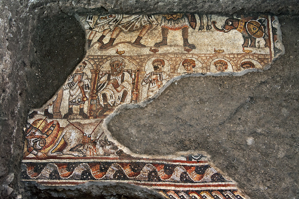 Huqoq elephant mosaic.