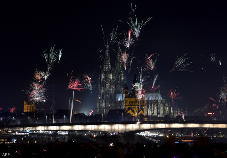 Köln városa szilveszterkor Fotó Patrik Stollarz AFP