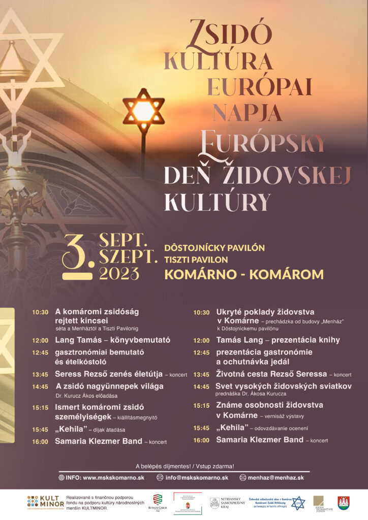 Komáromban is rendezvényekkel készülnek az Európai Zsidó Kultúra Napjára | Szombat Online
