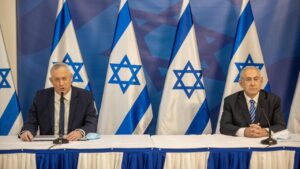 Beni Ganz is lemondással fenyegette szombaton Netanjahut