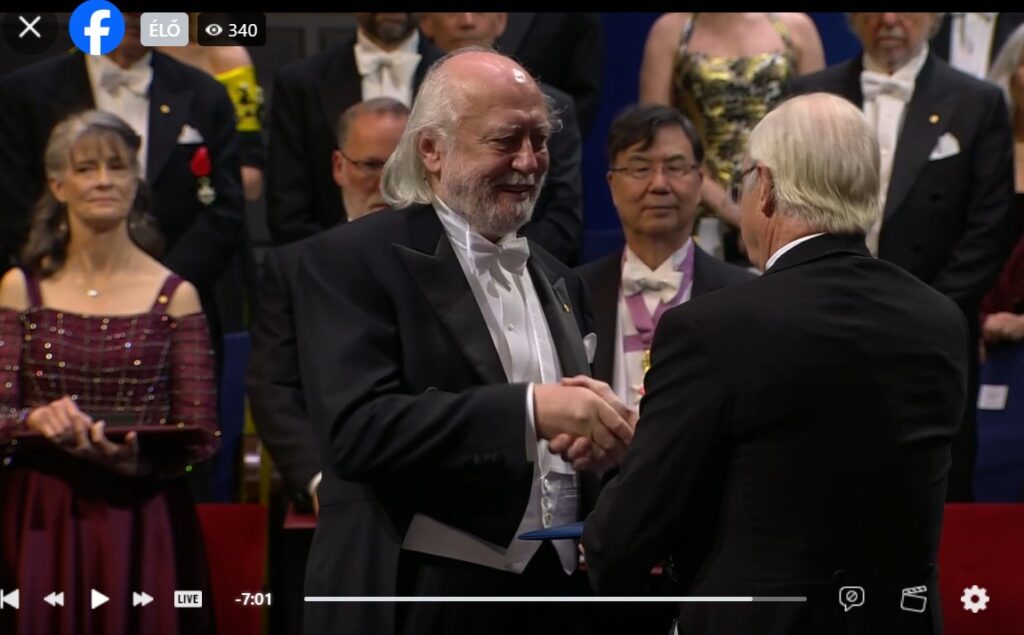 Krasznahorkai László átvette az irodalmi Nobel-díjat