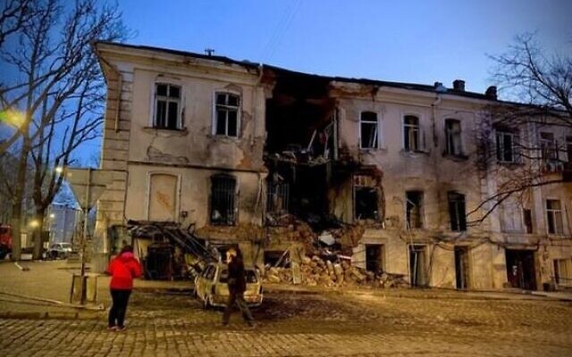 Orosz dróntámadás megrongálta az odesszai zsinagógát és egy zsidó segélyszervezet központját