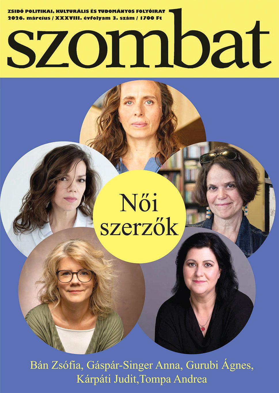 Megjelent a Szombat 2026 márciusi száma!