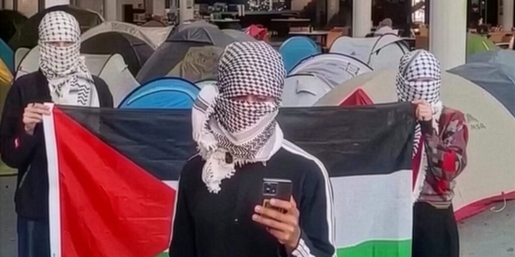 Izrael-ellenes épületfoglalók a Genti Egyetemen