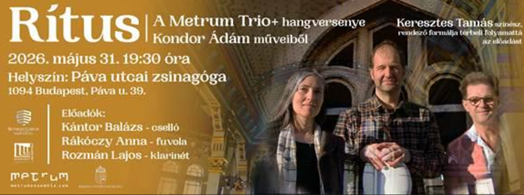 Rítus – A Metrum Trio+ hangversenye Kondor Ádám műveiből