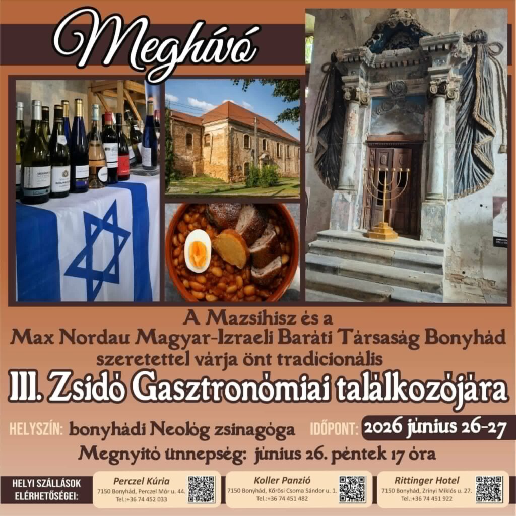Zsidó gasztronómiai találkozó a bonyhádi zsinagógában