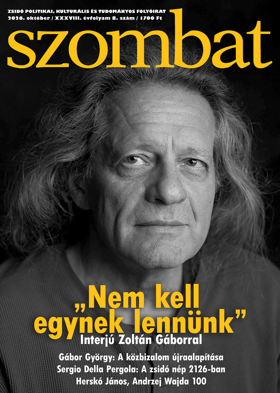 Megjelent a Szombat 2026 októberi száma!